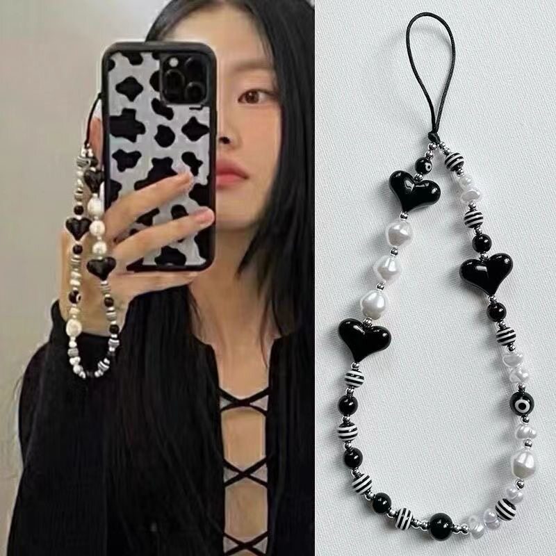 jennie金智妮ROSE朴采英同款复古ins挂绳百搭通用腕带短链手机链