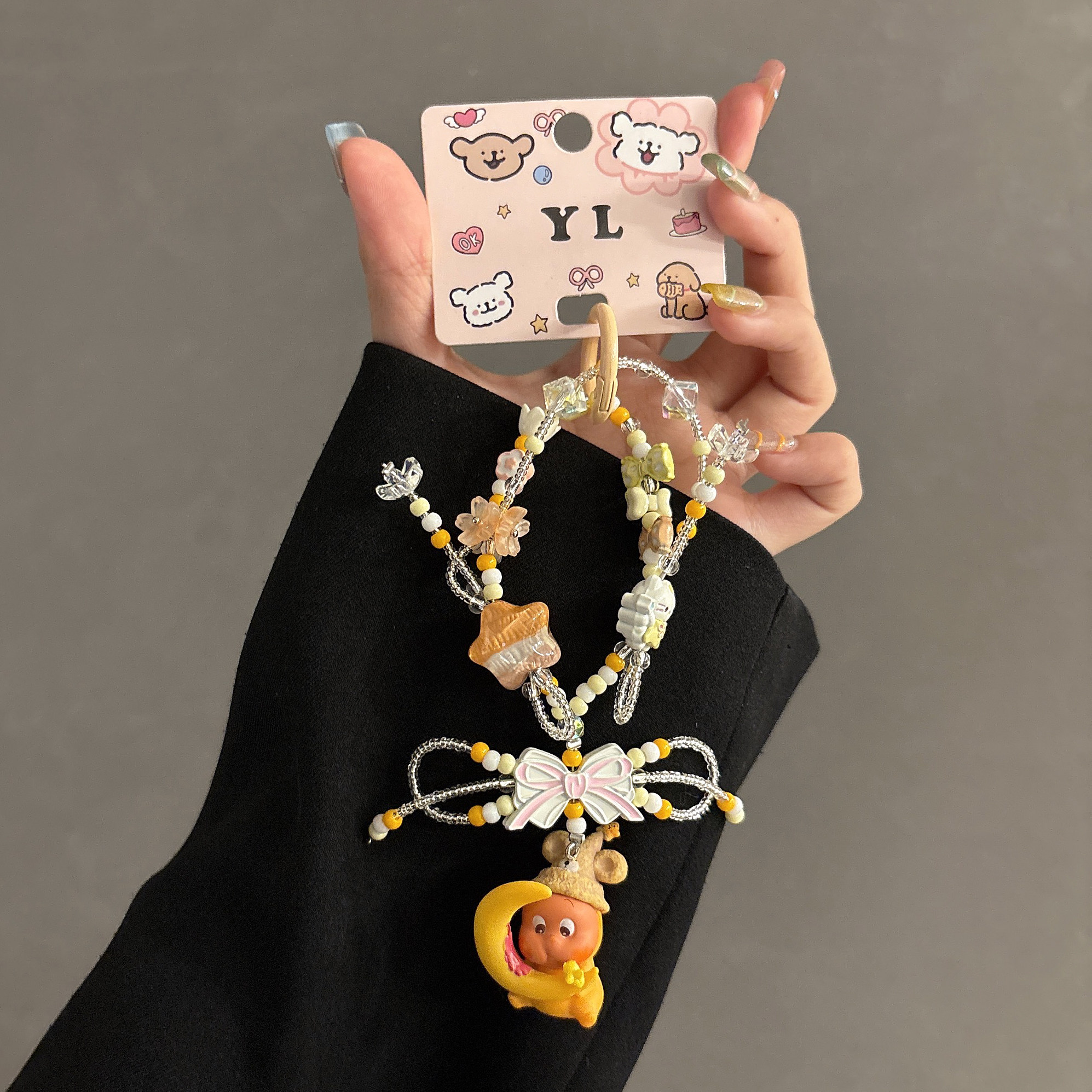 星星人改娃萌粒手机链水杯链ccd挂链包手机壳挂件钥匙扣手车挂