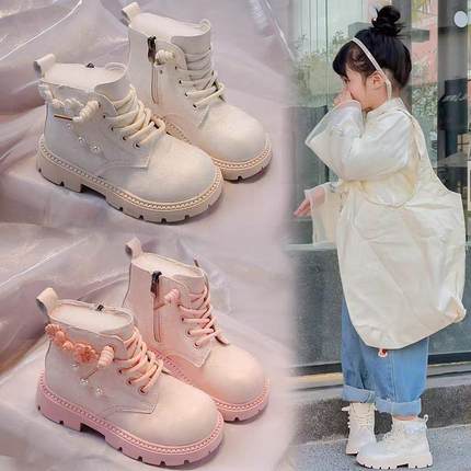 儿童马丁靴英伦风靴子新款潮流时尚女童短靴男童休闲单靴