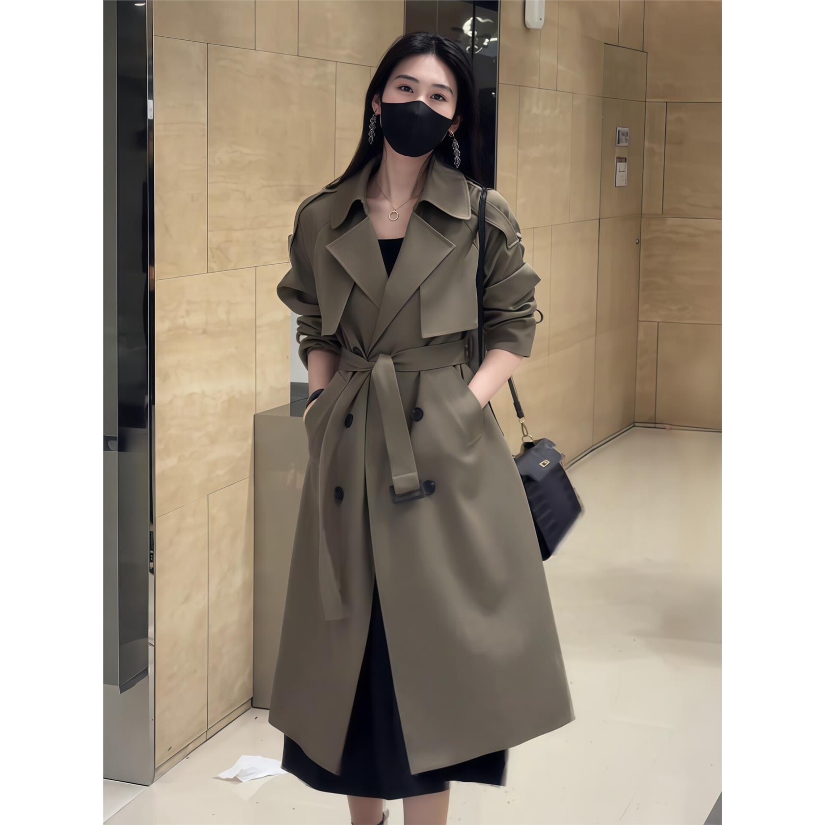 中长款风衣外套女小个子2