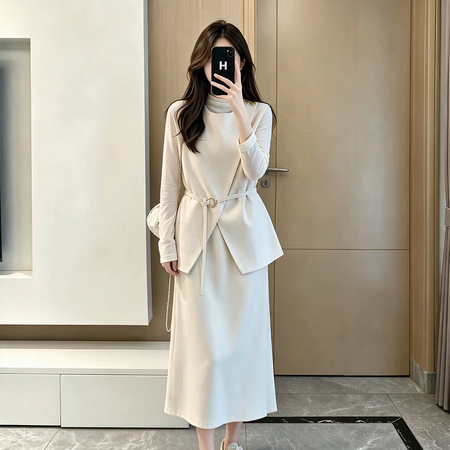 轻熟高知小香风三件套装女2026秋季新款气质马甲半身裙穿搭一整套