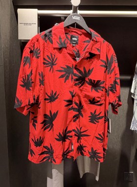 Vans范斯短袖衬衫26夏新款舒适短袖柔软衬衫VN000VTKIZQ
