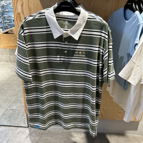 Converse匡威条纹短袖POLO衫男女翻领学院风休闲上衣UCK178-E49