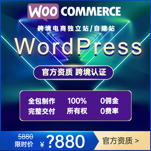 跨境电商独立站WordPress自建站WooCommerce外贸商城系统购物网站