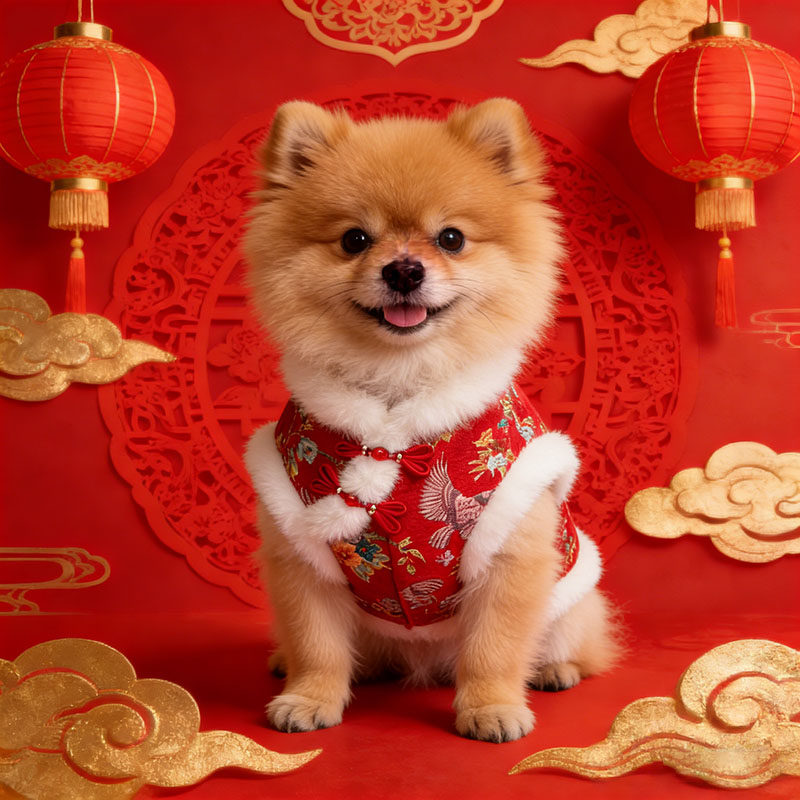 博美专用狗狗新年衣服小狗拜年服小型犬春节过年棉衣加厚冬天喜庆,宠物/宠物食品及用品,狗宠物服装/雨衣,淘宝优惠券,粉丝福利购,淘宝优惠卷