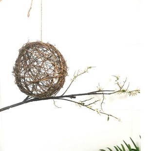 鸟窝鸟巢野外鸟类筑巢材料户外蜂鸟巢土伏藤条真藤鸟窝鸟笼喂鸟器