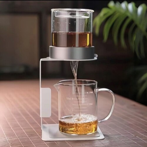 玻璃全自动功夫茶具懒人磁吸泡茶器家用茶杯简约防烫套装