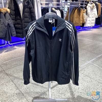 阿迪达斯女立领宽松夹克舒适