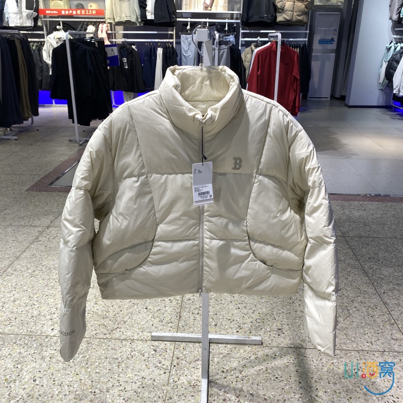 正品MLB女装保暖立领羽绒服外套