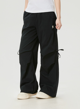 冬季新款正品MLB简约透气百搭直筒女运动休闲梭织长裤3FWPB0263