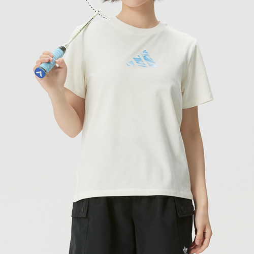 正品ADIDAS阿迪达斯简约LOGO百搭女运动休闲圆领短袖T恤KS2872