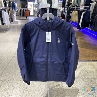 冬季正品MLB男女款LA轻薄休闲运动户外保暖鸭绒连帽羽绒服外套