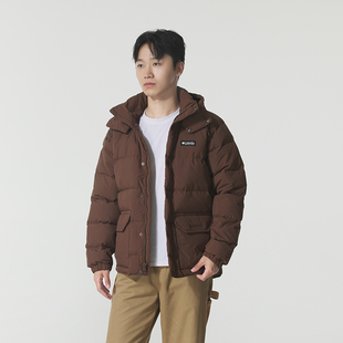 正品哥伦比亚Columbia男款连帽百搭户外运动休闲羽绒服WE9054256