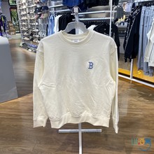 正品MLB简约LOGO舒适百搭男女运动休闲圆领卫衣套头衫3AMTM0844
