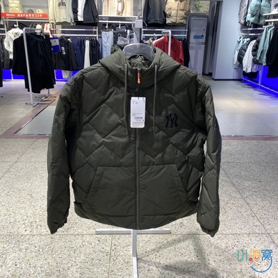 正品MLB男女款情侣连帽羽绒服