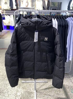 正品MLB男女款连帽羽绒服
