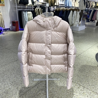 冬季正品Nike耐克纯色防风保暖连帽女运动休闲羽绒服IH0728-667