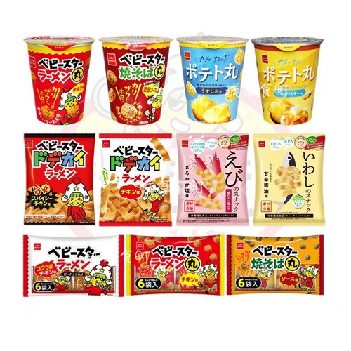 日本直邮贝贝星干脆面宽面零食