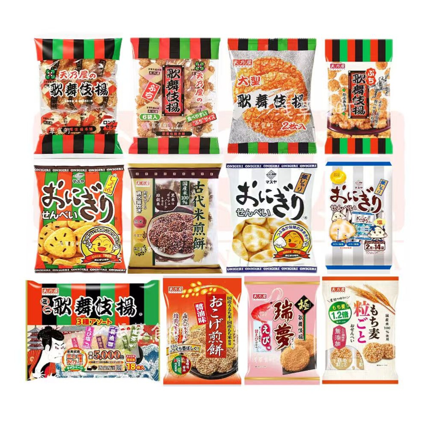 日本直邮天乃屋歌舞技扬米饼