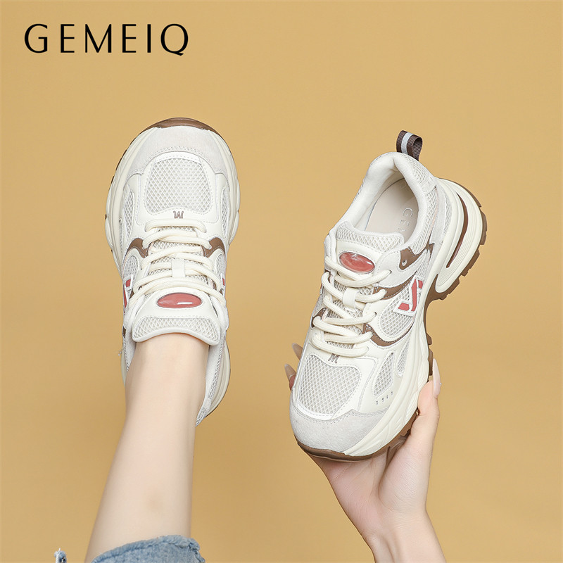 戈美其厚底老爹鞋女春秋新款透气运动休闲鞋增高小白鞋小香风单鞋,女鞋,老爹鞋,淘宝优惠券,粉丝福利购,淘宝优惠卷
