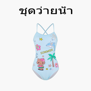 Naga swim泰式设计新款泳衣女士连体裙式保守遮肚显竞速游泳装