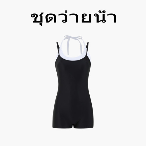 Naga swim泰式设计新款泳衣女士连体竞技裙式保守遮肚显瘦性感