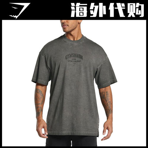Gymshark Lifting Essentials基础系列男T恤美式复古水洗重磅短袖