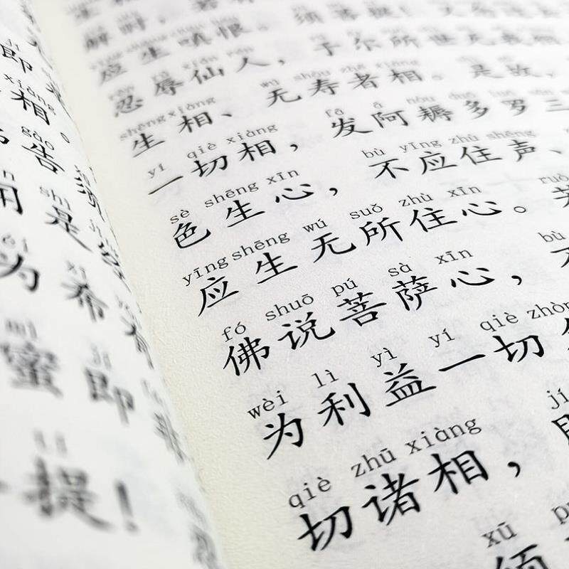 （正版）心经金刚经 简体大字注音版 国学经典诵读本 儒释道经典入门书籍儒家佛家经文经书 般若波罗蜜多心经拼音版 国学入门佛学