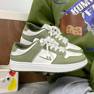回力抹茶绿小白鞋女2025夏新款百搭情侣厚底板鞋北卡蓝休闲女鞋子