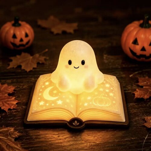 魔法书幽灵小夜灯摆件