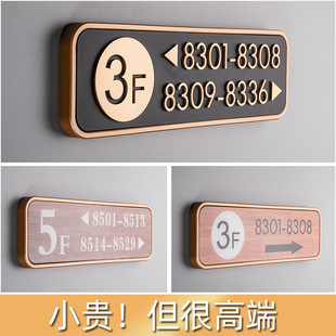 亚克力客房间号码 指示牌提示牌楼层数字索引牌楼层房间方向标识牌