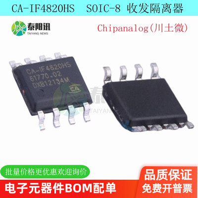 CA-IF4820HS/FS/HM 收发隔离器IC/芯片 ESD保护 20Mbps 川土 4820