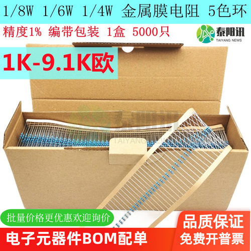 插件金属膜5色环电阻器TYX