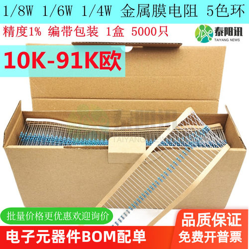 插件金属膜5色环电阻器TYX