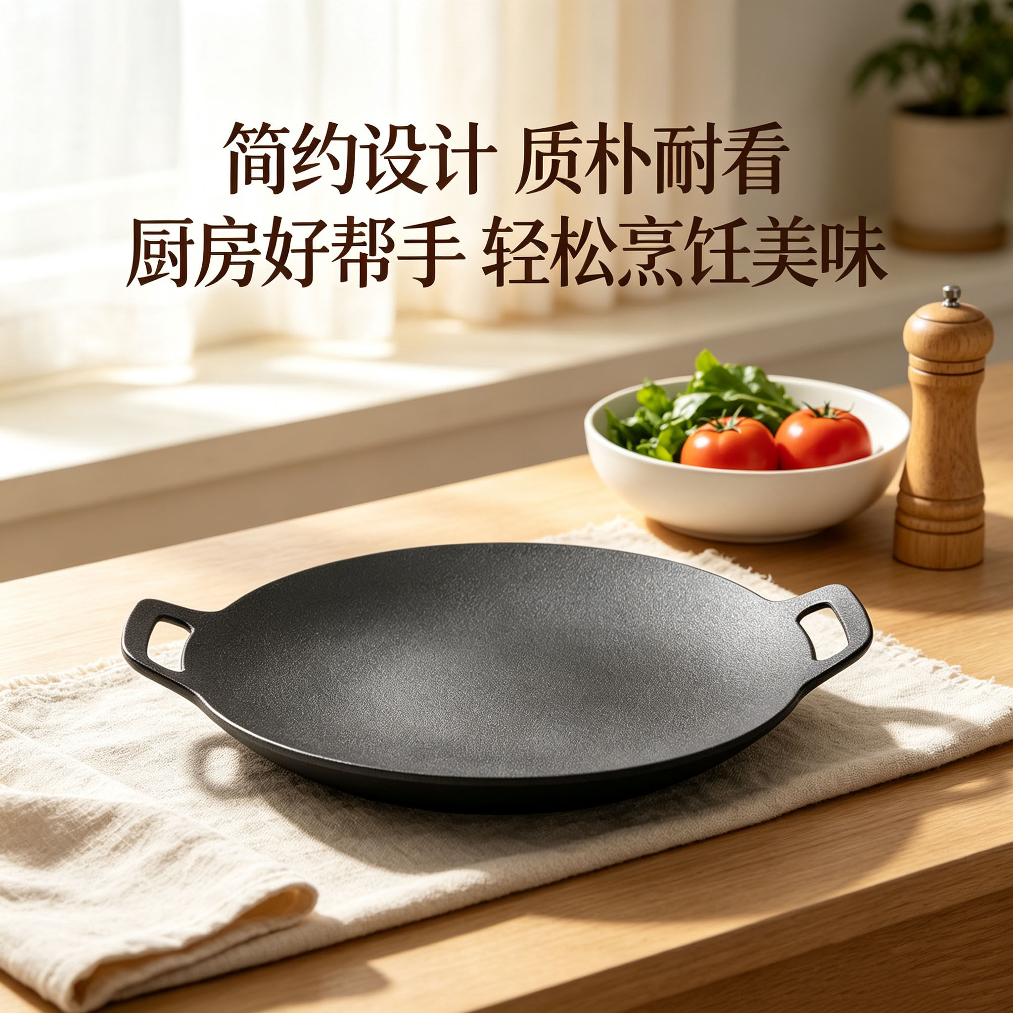 户外铸铁烤盘卡式炉烤肉盘烧烤盘