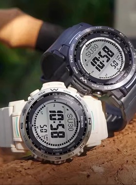 卡西欧手表男PROTREK登山户外运动三重感应太阳能电波PRW-35