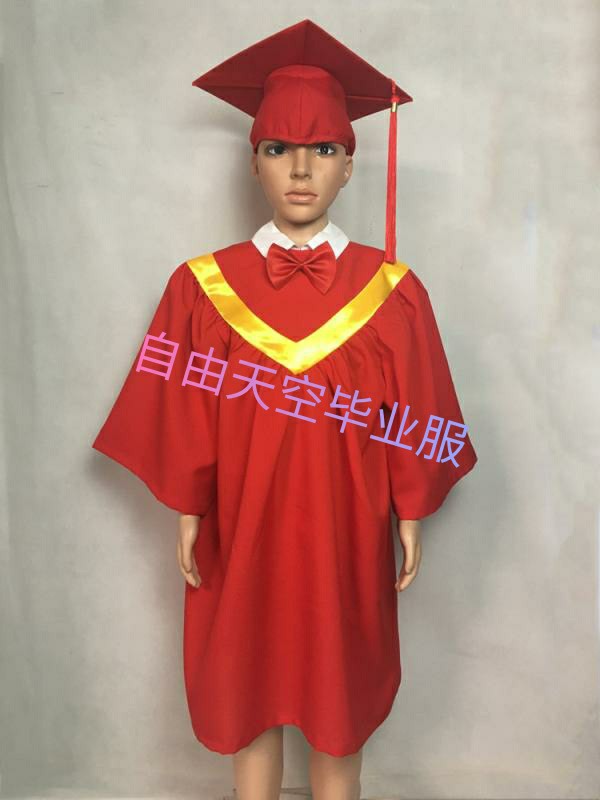 儿童毕业服 幼儿园博士服成人礼服装学士服帽子演出服来图定制