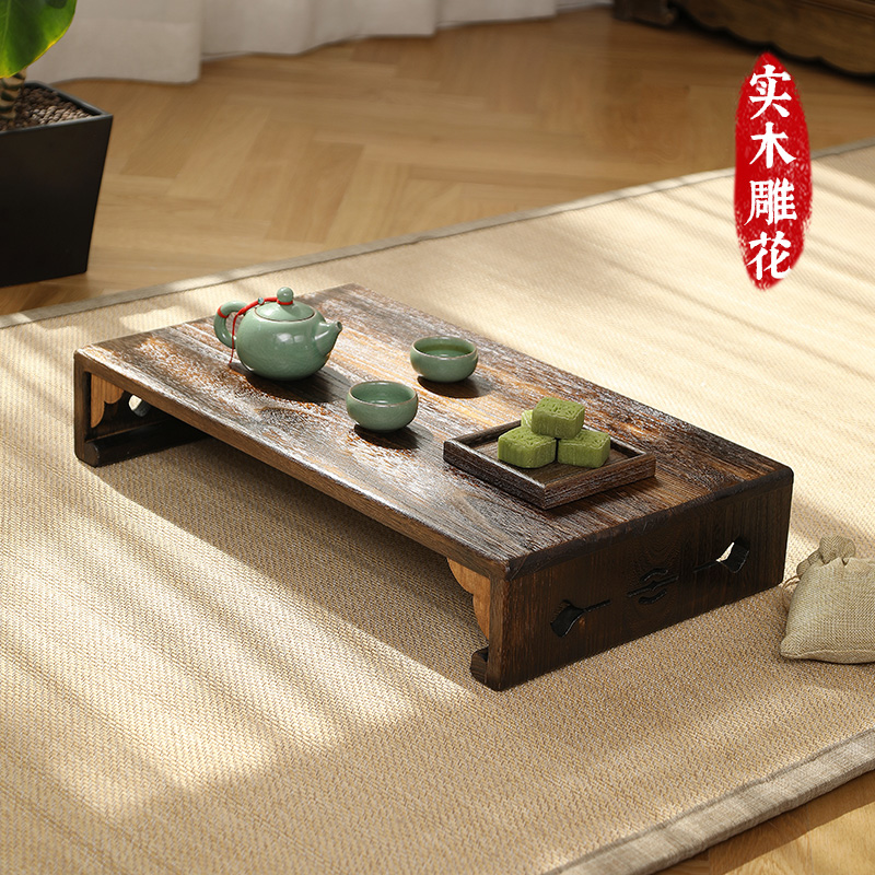 雕花矮榻茶桌中式复古实木小茶几