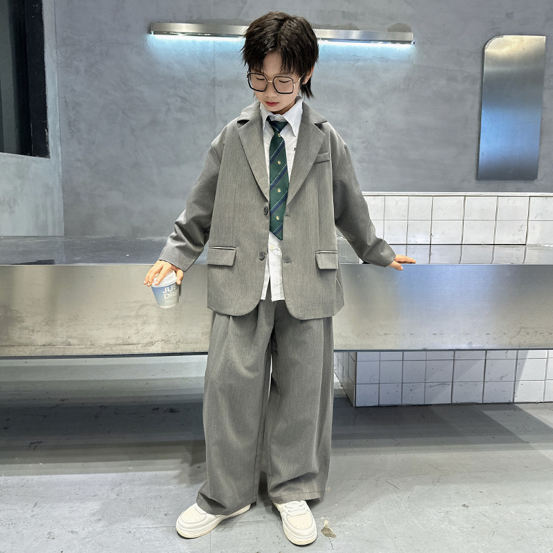 男童新款春秋西装两件套