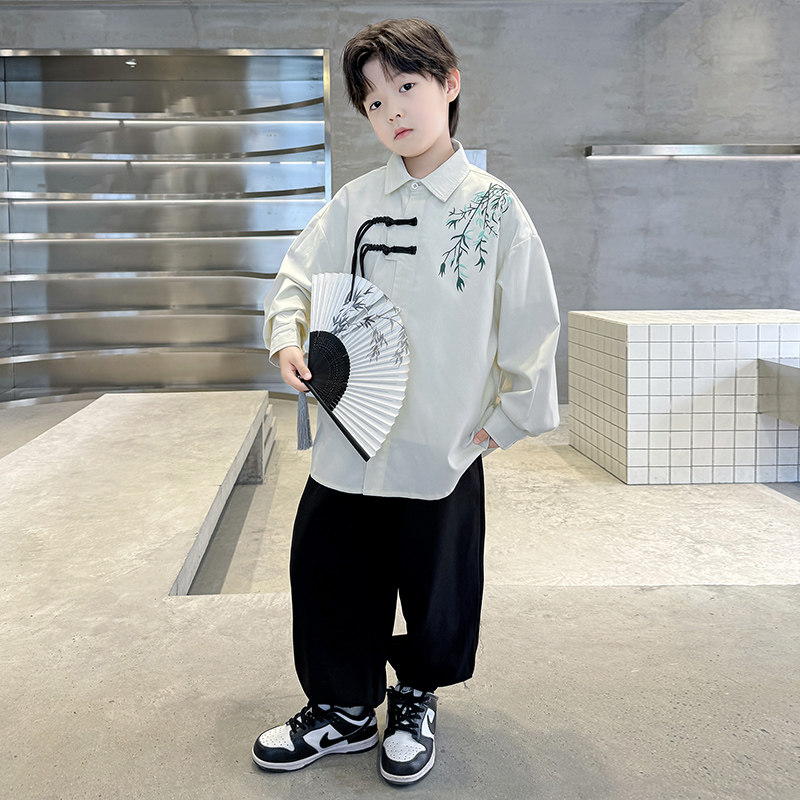 男童新款夏季汉服两件套
