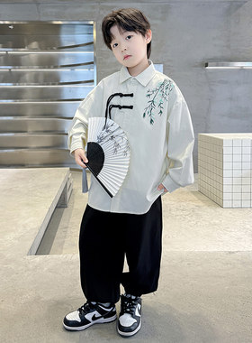 男童新款夏季汉服两件套