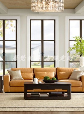 HH美式实木咖啡桌美式乡村实木茶几简约客厅 家具茶几