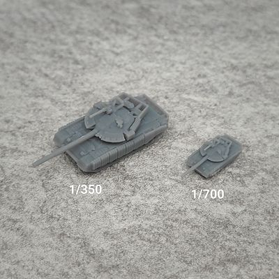 T80BVM坦克 树脂白模 1/350/700坦克战车微缩模型 TK142