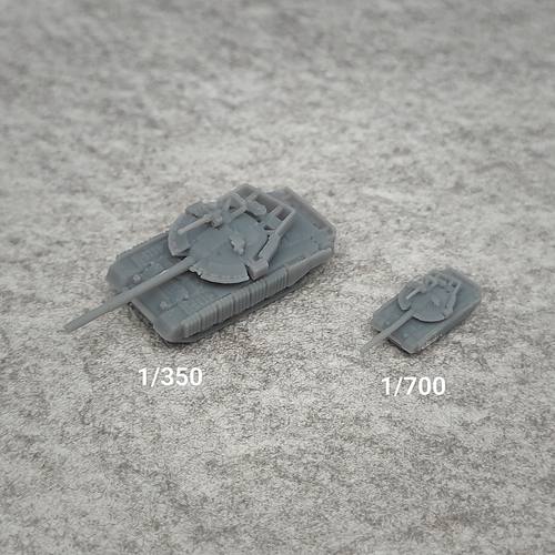 T80BVM坦克 树脂白模 1/350/700坦克战车微缩模型 TK142