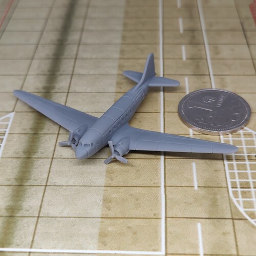 C47运输机 树脂白模 1/350/700飞机战机微缩模型 AC023