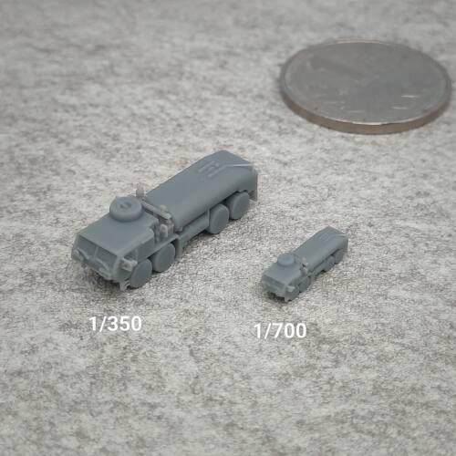 M978油罐车 树脂白模 1/350/700 坦克战车微缩模型 TK281