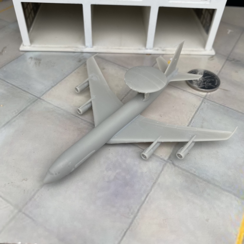 E3预警机树脂白模 1/350/700飞机战机微缩模型 AC416