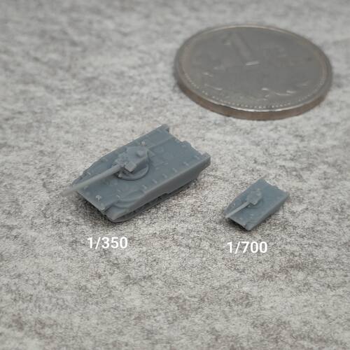 2S38自行高炮 树脂白模 1/350/700坦克战车微缩模型 TK118