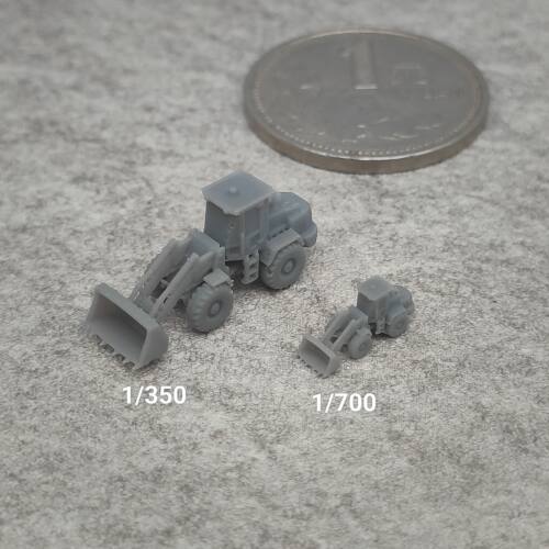 轮式装载机 树脂白模 1/350/700坦克战车微缩模型 TK066