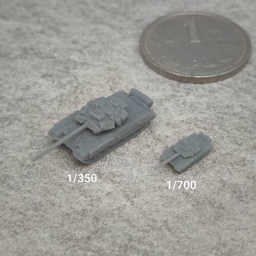 T90A坦克 树脂白模 1/350/700坦克战车微缩模型 TK144